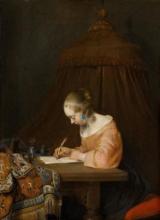 Gerard ter Borch Mujer escribiendo una carta, 1655 Mauritshuis, La Haya.